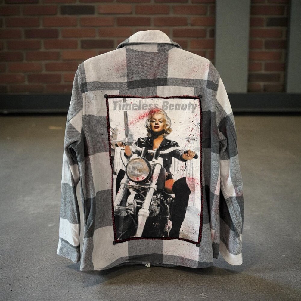 Broken Bandit Custom One Of A Kind Upcycled Flann… - image 3